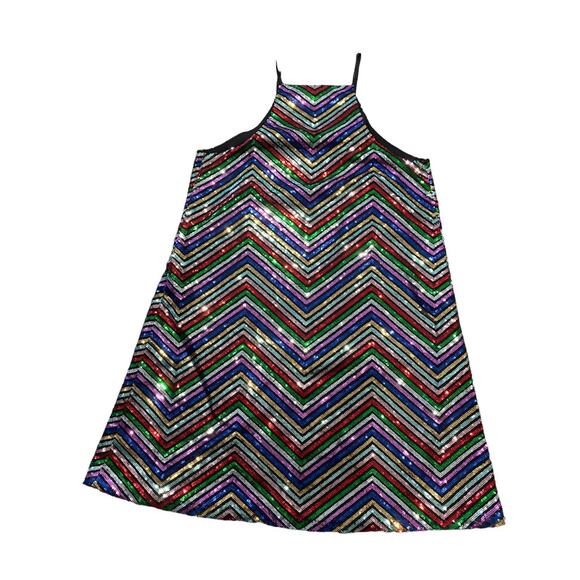 Amanda Uprichard Halette Sequin Colorful Mini Dress Small - Picture 3 of 5